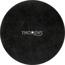 Leather turntable mat zwart